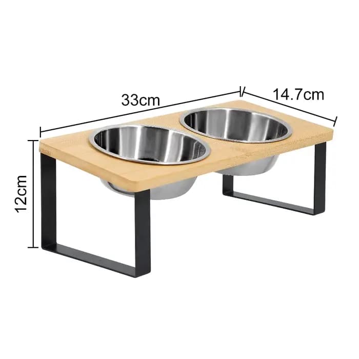 Bols surélevés pour chat 15 °   Bols de nourriture pour chat inclinés et surélevés avec support en b