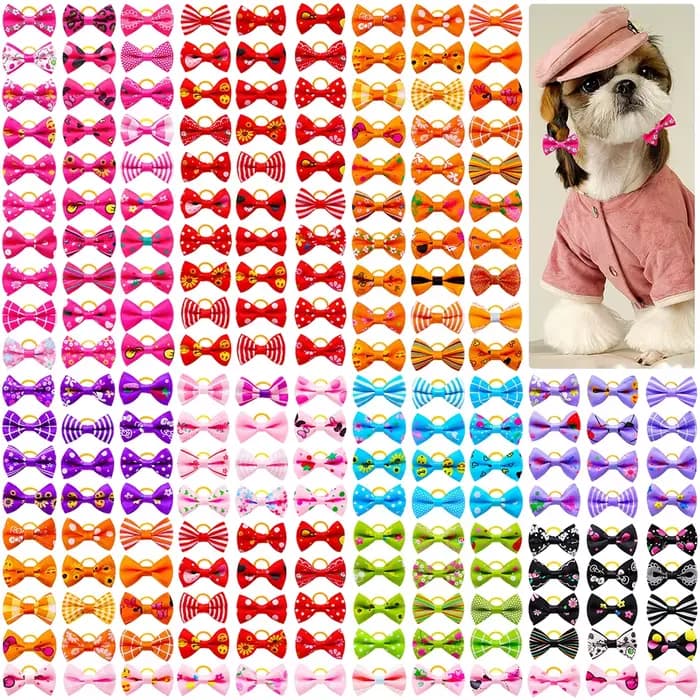 Nœuds de cheveux décorés pour petits chiens, 10/20/30 pièces, accessoires de toilettage pour petits 