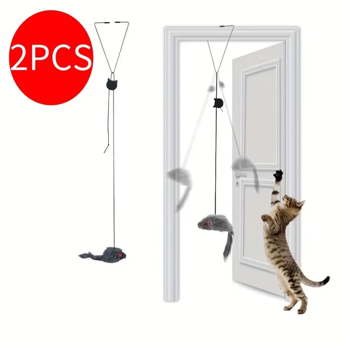 Jouet de souris coule réglable pour chat, jouet rétractable, ULà gratter pour chaton drôle, 2 pièces
