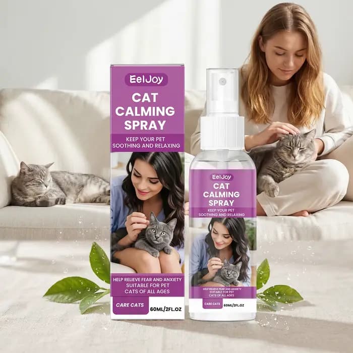 Spray Apaisant pour Chats : Soulagement du Stress et de l'Anxiété, Apaise les Émotions Nerveuses, Am