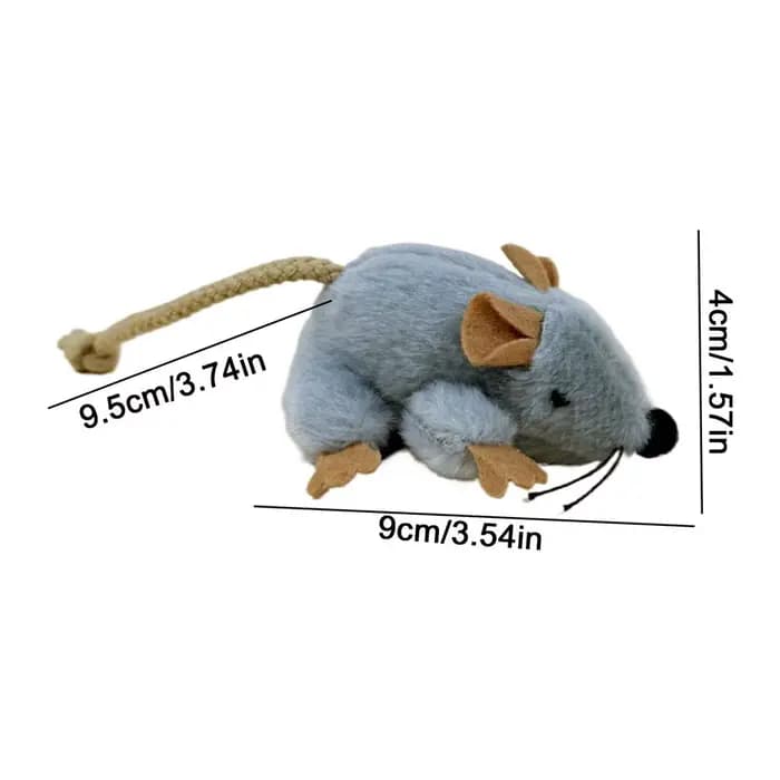 Jouet en peluche pour chat, souris réaliste avec queue mobile et son, jouets interactifs pour chaton