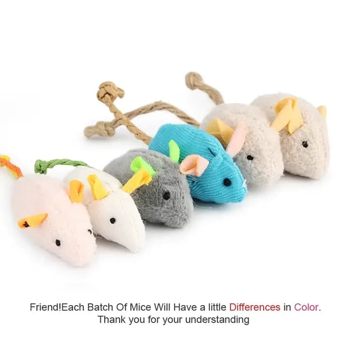 6pcs Mix Pet Toy Cataire Souris Chats Jouets Fun Peluche Souris Chat Jouet Pour Chaton