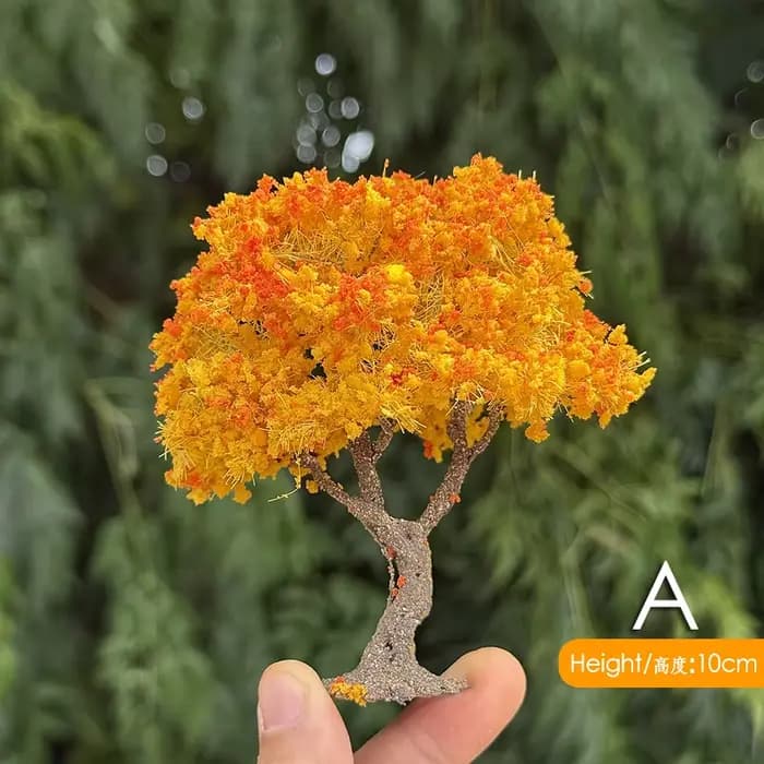 Modèle d'arbre miniature 10/15 cm pour micro-paysage, avec tronc en fil métallique, Arbre banian jau