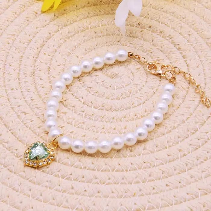Nouveau collier décoratif pour chat, collier d'été réglable pour chaton, perles haute simulation, ac