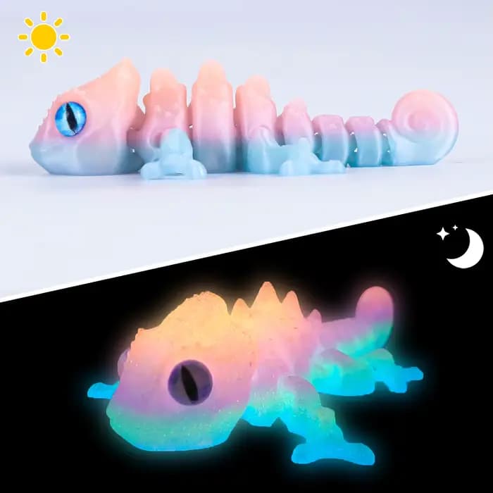 Jouet lézard caméléon imprimé en 3D, articulations flexibles articulées, jouet anti-Stress, décor de