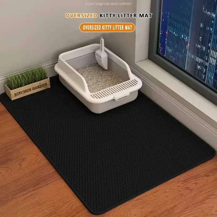Tapis pour litière de chat, design à 2 couches, technologie de capture de sable de qualité supérieur