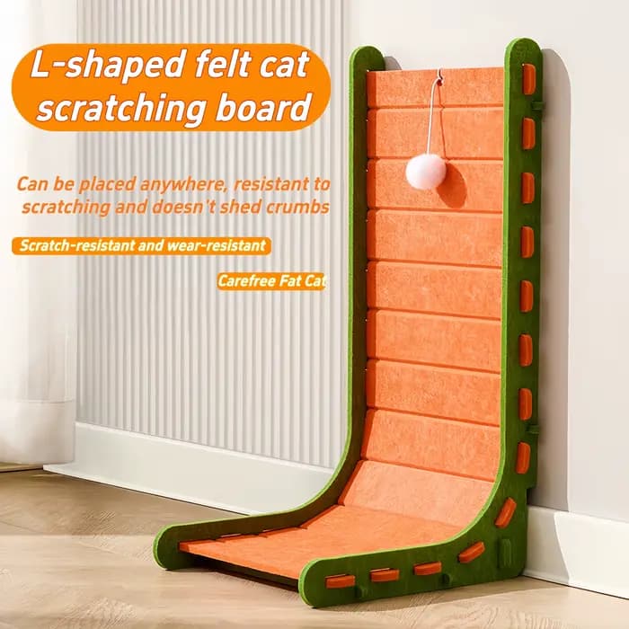 Griffoir pour chat, griffoir en carton pour chat, grand griffoir vertical en forme de L pour chats d