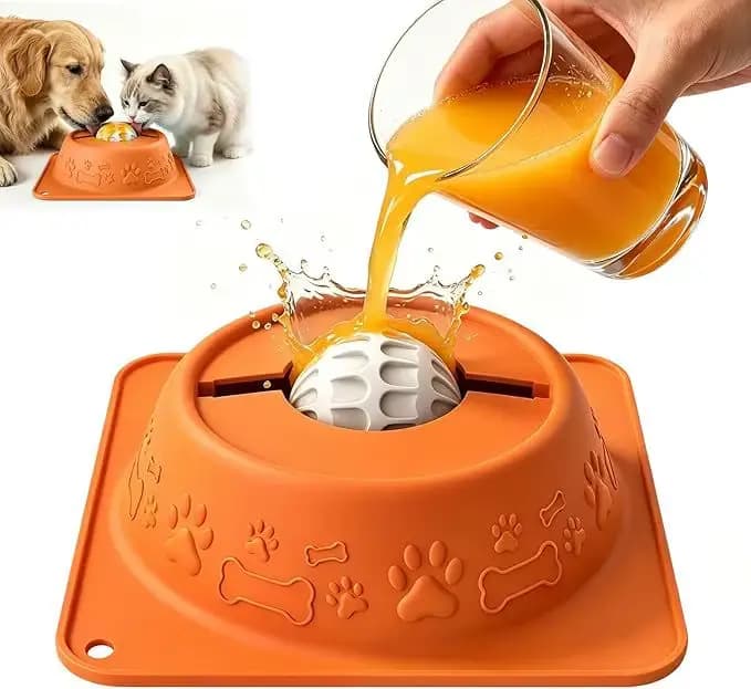 Bol à lécher pour animaux de compagnie, tapis antidérapant en silicone pour chien, assiette à alimen