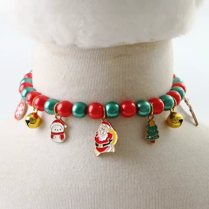 Collier cloche de noël multicolore pour chat, breloque porte-bonheur, couleur vibrante, bijoux pour 