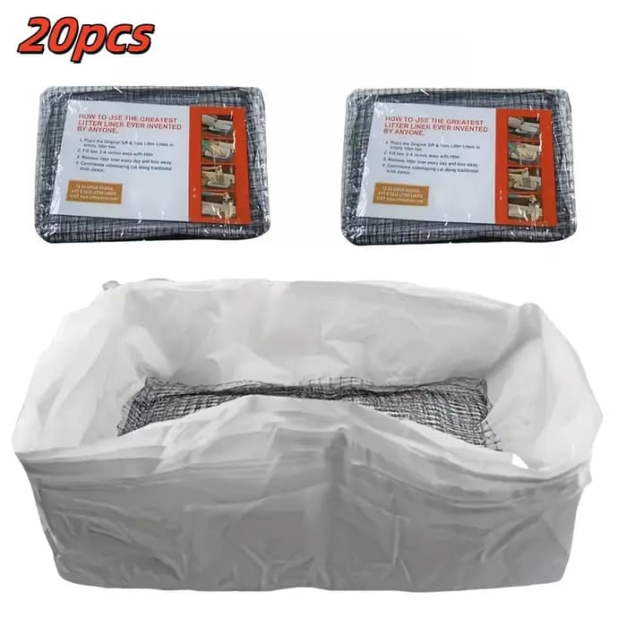 Filet à litière jetable pour chat paresseux, 10 pièces, boîte à litière pour chat, sac filtrant pour