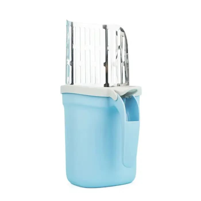 Pelle à litière pour chat en acier inoxydable avec poubelle intégrée, grande capacité, filtre pour a