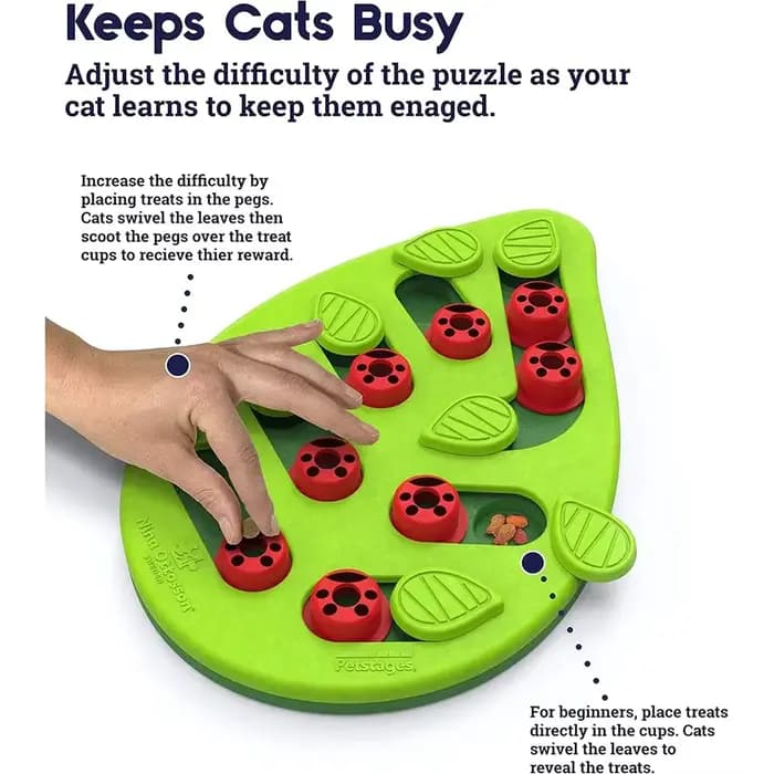 Jouet de puzzle pour chat en plastique non toxique de haute qualité, style ludique et interactif, di