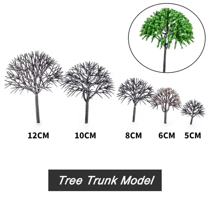 Matériaux de scène d'arbre à monter soi-même, 3cm-12cm, modèle de coffre d'arbre Miniature pour la c
