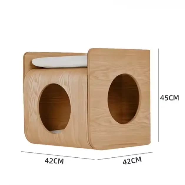 Maison en bois pour chat, lits de luxe pour animaux de compagnie, accessoires de meubles, maisons po
