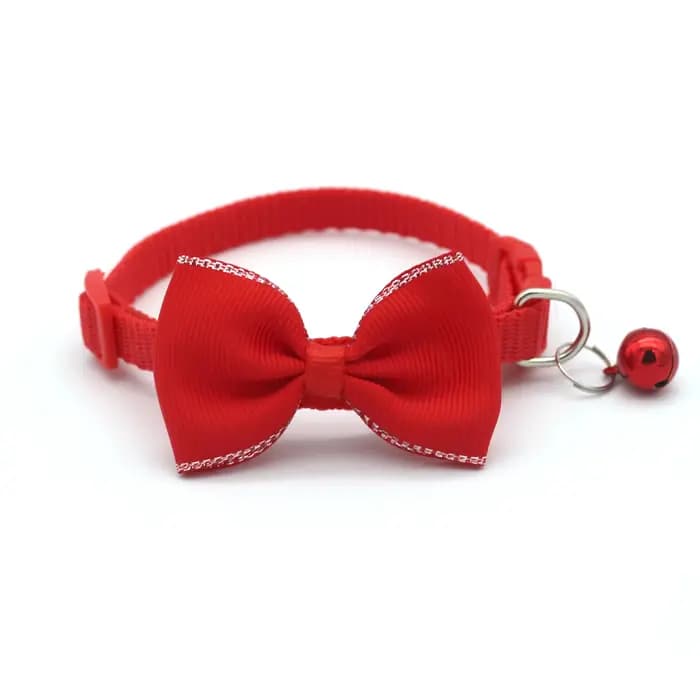 Collier pour animal de compagnie réglable avec pendentif cloche, nœud pour chat et chien, accessoire