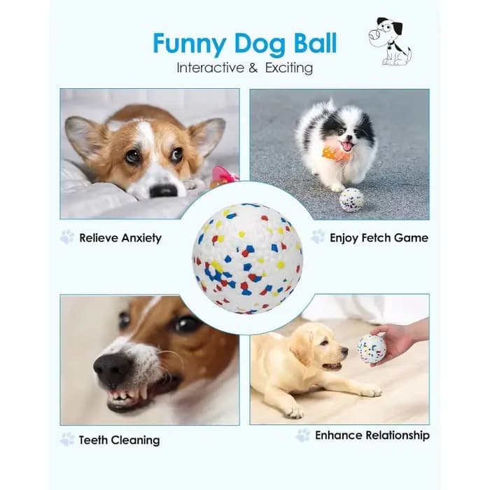 Balle à Mâcher Super Morsure pour Chien, Balle à Mâcher Légère, Balle Interactive à Haute artificiel