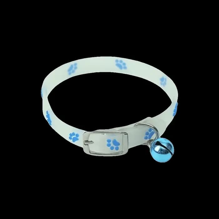 Collier réglable pour chat, anti-perte, en silicone, lumineux, imprimé griffes, qui brille dans le n