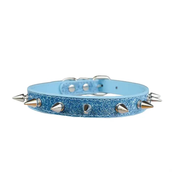 Collier et laisse pour animaux de compagnie style punk avec rivets, harnais réglable pour chats et c