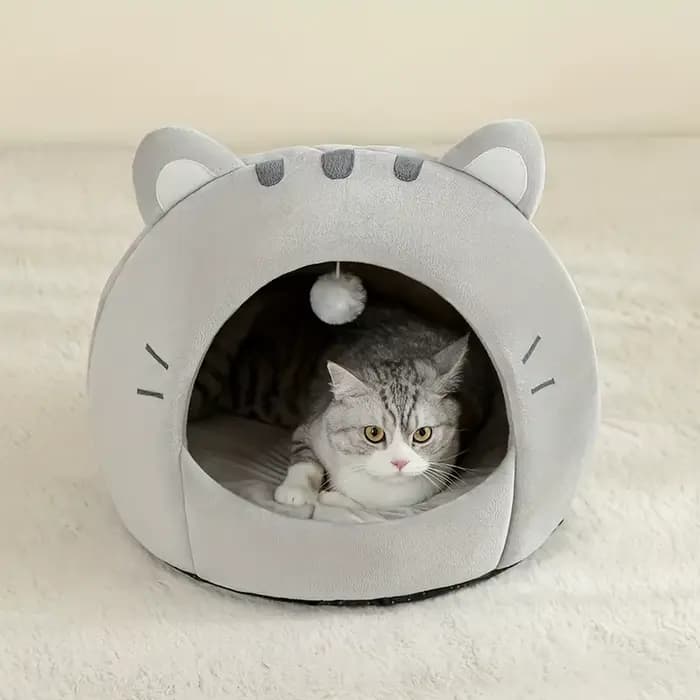 Lit pour chat de dessin animé, panier de couchage pour chien, tente, niche pour chiot, canapé, lit p