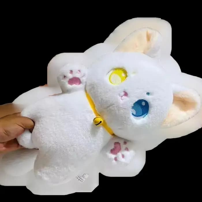 25 cm chat noir et blanc en peluche jouet saisir peluche Patung poupées enfants jouets cadeaux Hallo