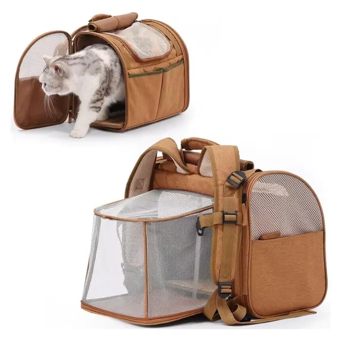 Sac à dos d'extérieur pour chat, sac de Transport Portable et respirant pour animaux de compagnie, e