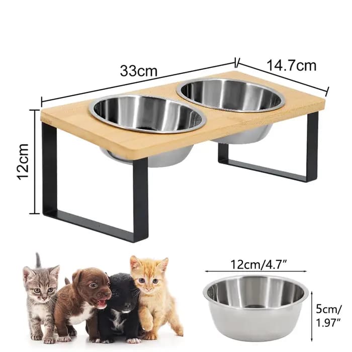 Bol surélevé pour chat, distributeur de nourriture pour animaux de compagnie 15 °   Bols surélevés i