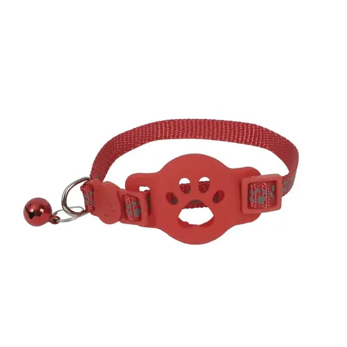Collier de sécurité pour chat avec boucle, bandes réfléchissantes, réglable pour AirTag, étanche, an