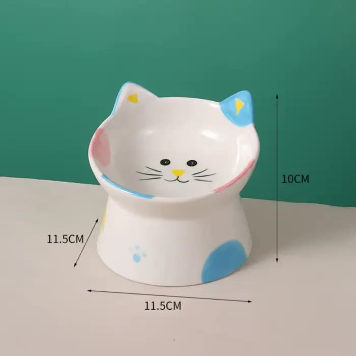 15 °   Gamelle inclinée surélevée pour chat, ergonomique, anti-chute, mignonne, anti-régurgitation, 