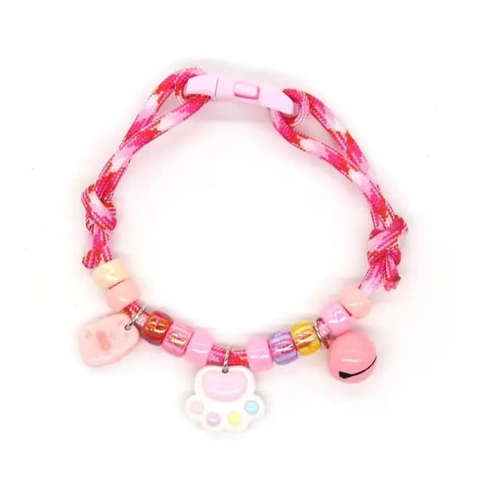 Collier coloré mignon pour animaux de compagnie, avec cloches, réglable, pour chat, chiot, chaîne tr