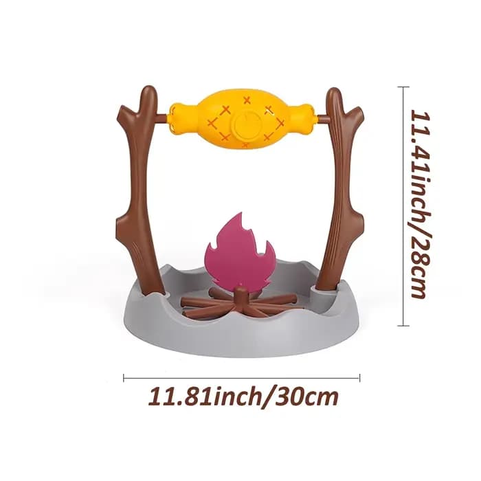 Jouet interactif pour chat en forme de barbecue d'extérieur - Distributeur de nourriture roulant ave