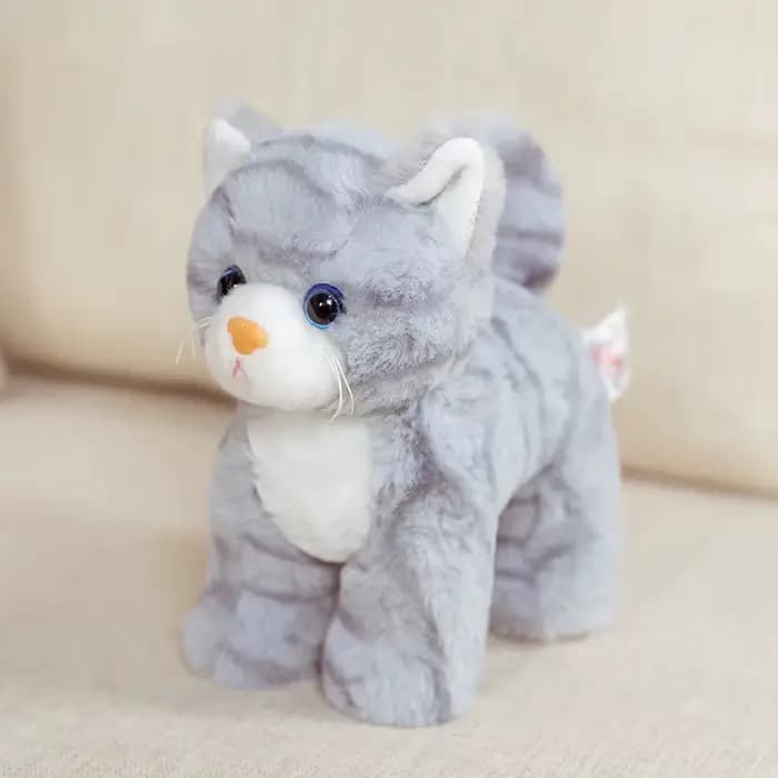 Jouet en peluche chat en peluche de 20cm, Simulation de cheveux courts américains, chat mignon ginge