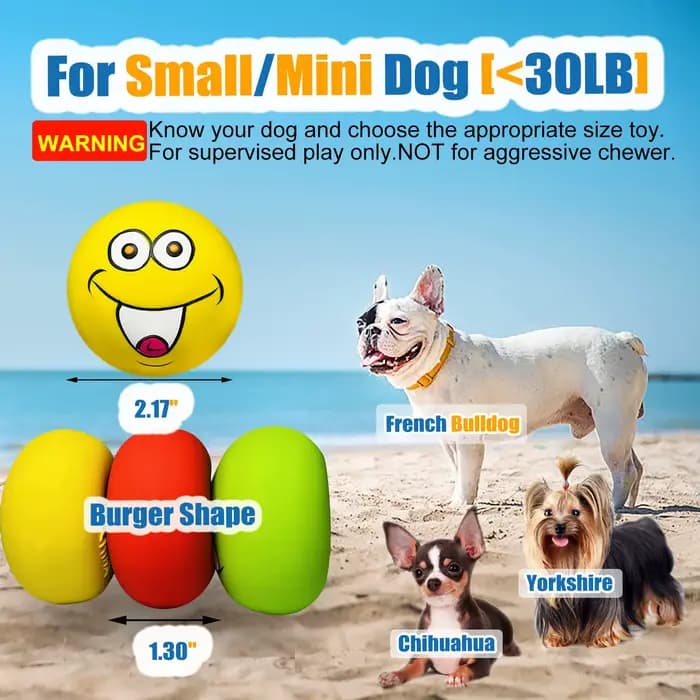 Boule grinçante en caoutchouc pour chien, chiot, jeu pour animaux de compagnie, jouets à mâcher avec