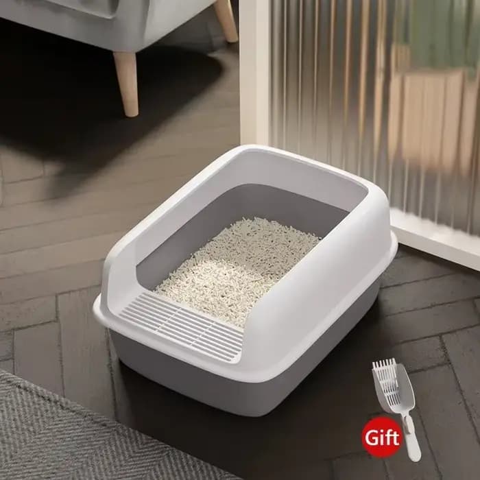 Bac à litière pour chat, petite taille, bac à sable pour animaux de compagnie, anti-éclaboussures, t