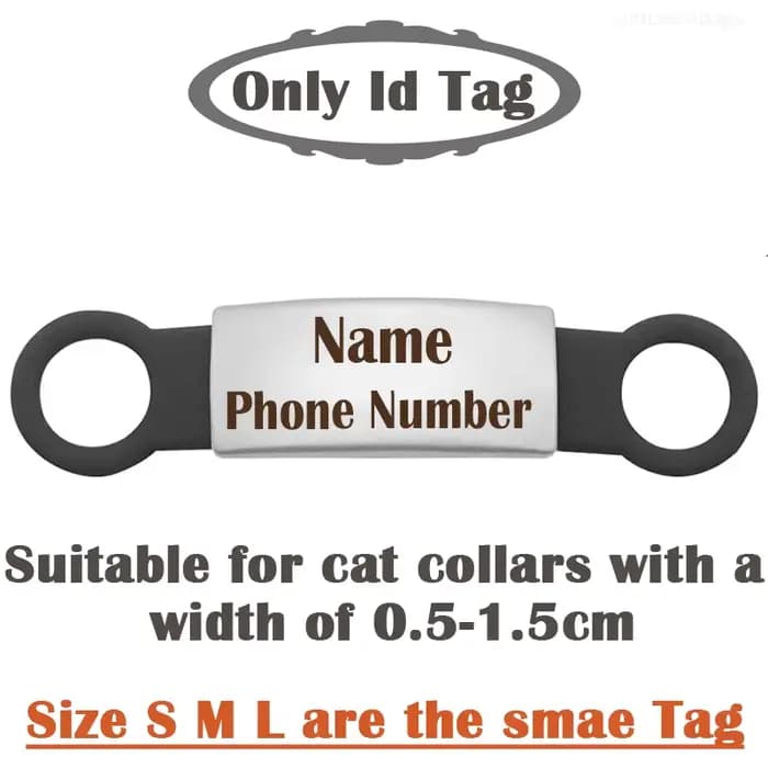Collier pour chat personnalisé, collier pour animaux de compagnie, gravure gratuite, nom, étiquette 