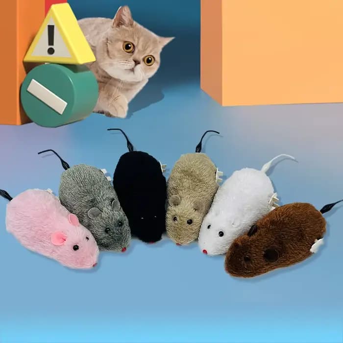 Jouet pour chat réaliste et drôle, souris mécanique, sans batterie, Durable, intérieur, animaux de c