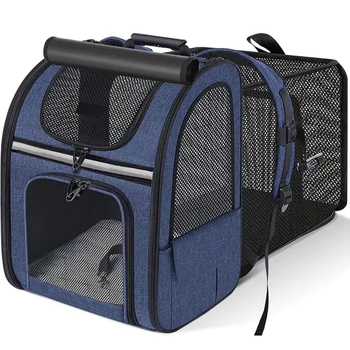 Sacs à dos de transport pour chat, sac à dos extensible avec housse d'ombrage, sac à dos de transpor
