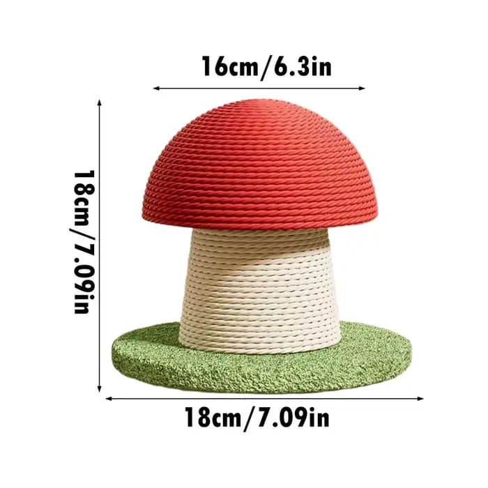 Arbre à gratter pour chat, champignon mignon, colonne à gratter résistante à l'usure, cadre d'escala