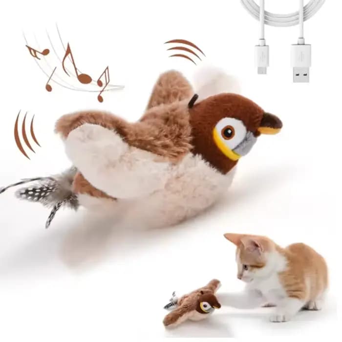 Jouet interactif pour chat, simulation d'oiseau, jouet interactif pour chien, Rechargeable, battemen