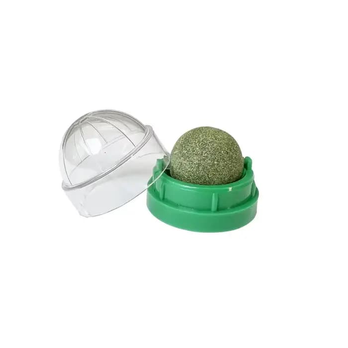 Boule à coller murale en herbe-aux-chats naturel pour chat, jouet à gratter, friandises naturelles s