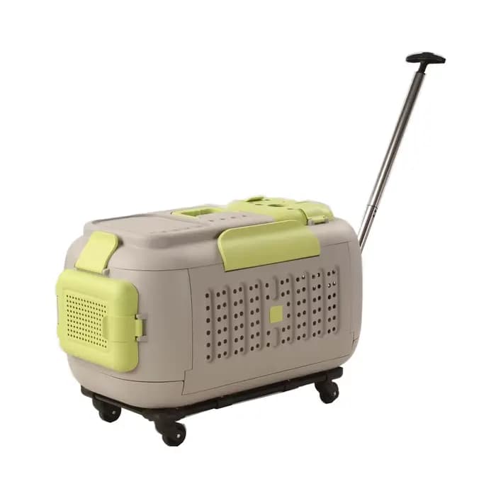 Sac de transport pliable et réglable de luxe pour chiens et chats avec fenêtres en alliage d'alumini