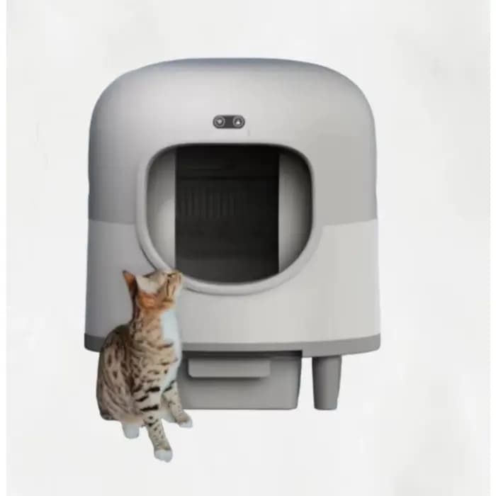 Bac à litière automatique pour chat, grande capacité, toilette pour chat autonettoyante avec contrôl