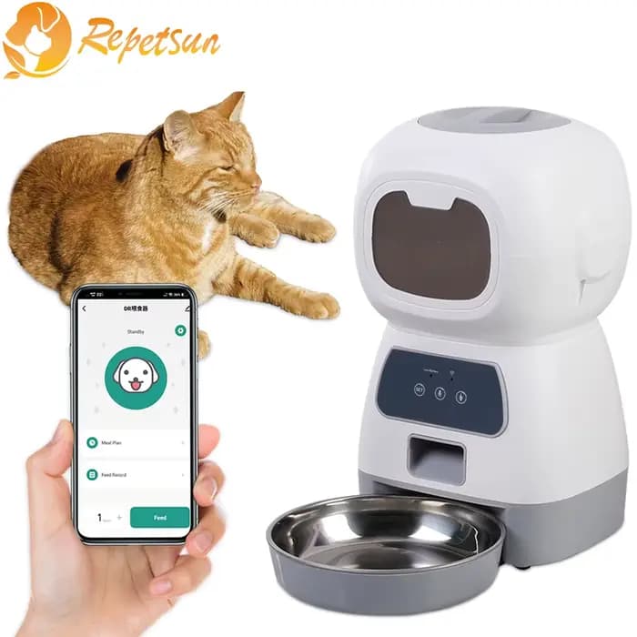 Mangeoire automatique pour animaux de compagnie, 3,5 l, WiFi, tourbillon intelligent, pour chien len