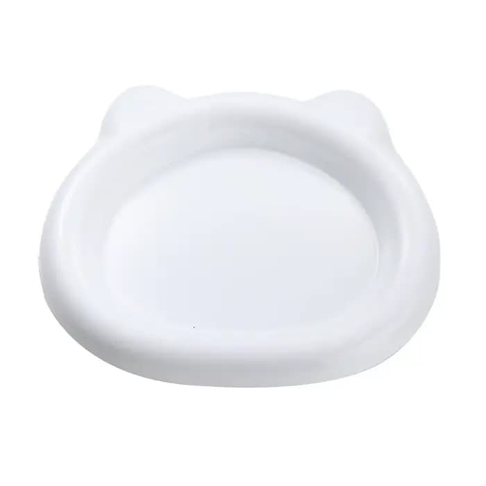 Bol pour chat en plastique en forme de chat, gamelles larges pour aliments secs et humides, plat peu