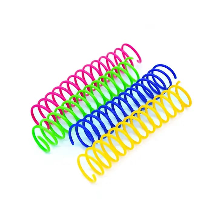 Jouets à ressort en plastique pour chat, couleur étendue, produits interactifs pour animaux de compa