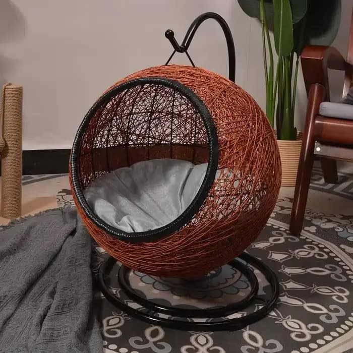 Panier suspendu pour chat, hamac, nid Semi-fermé, meubles de luxe, lit pour chat, fournitures pour a