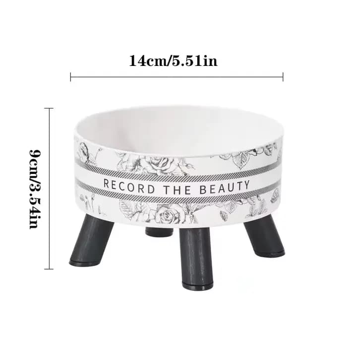 Bol anti-coups pour chat, bol d'alimentation et d'eau en acier inoxydable, pied haut, grande bouche,