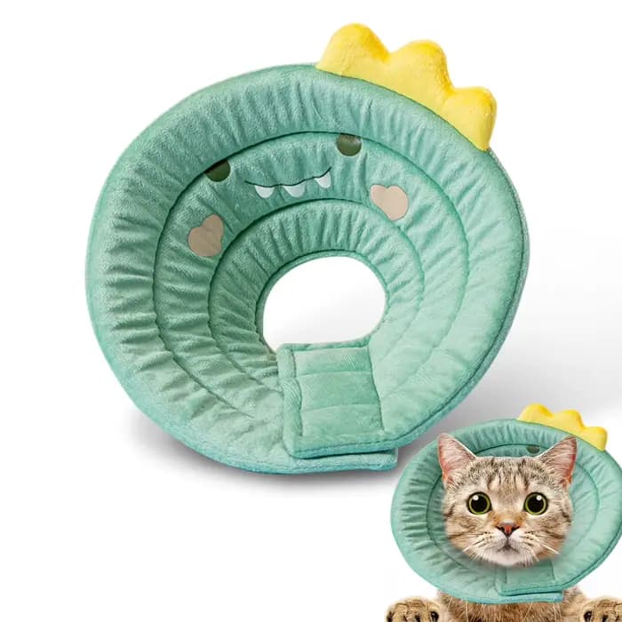 Collier réglable en forme de cône de chat, style dinosaure, multi-usages, protège vos animaux de com