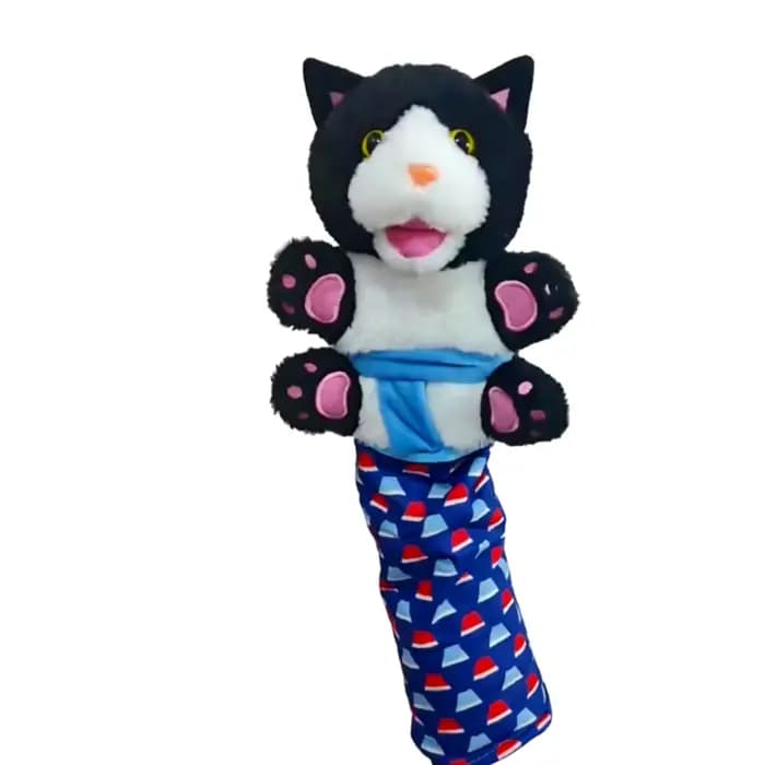 Jouet interactif de marionnette pour chat – Jouet de lutte à main en peluche durable avec rembourrag