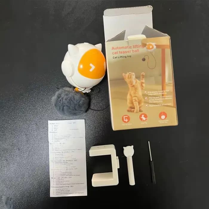 Jouet pour chat à levage automatique, balle interactive électrique, jouet pour animaux de compagnie,
