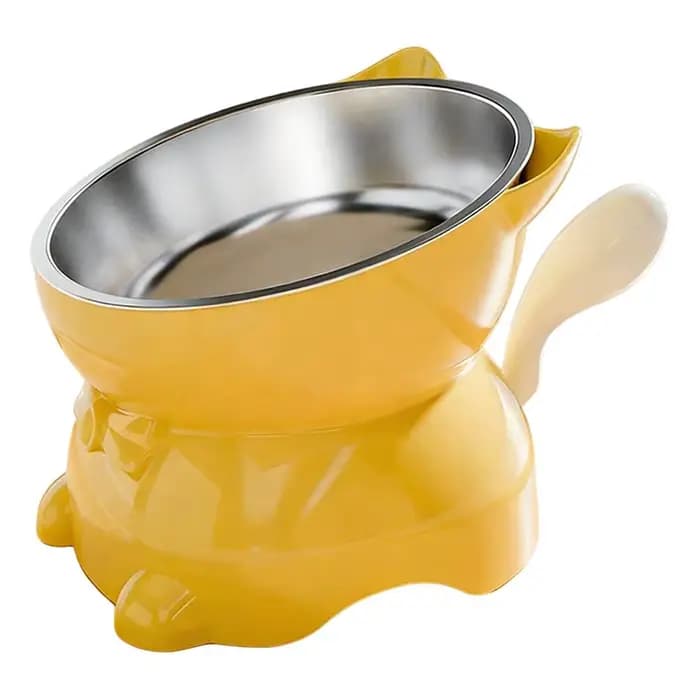 Bol pour chat créatif incliné, gamelles surélevées en acier inoxydable 304 pour chatons et chiots, g
